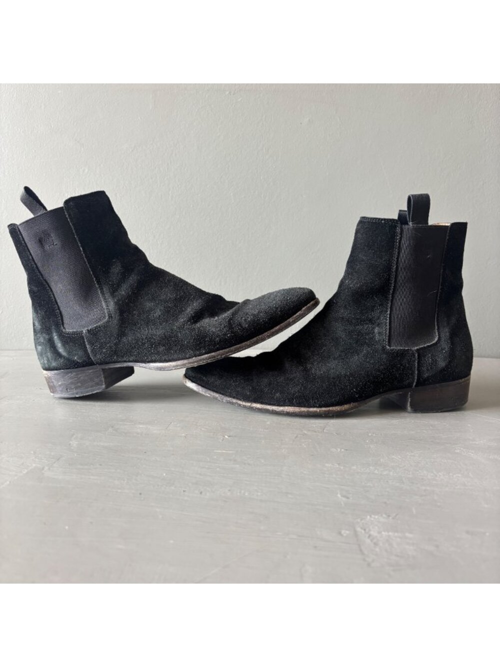 Vintage Marc Jacobs Black Suede Chelsea Boots Mens Size 39 Made In Italy Shoes